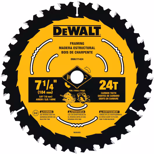 DEWALT 7-1/4 in. 24-Tooth Circular Saw B - Mobile Home